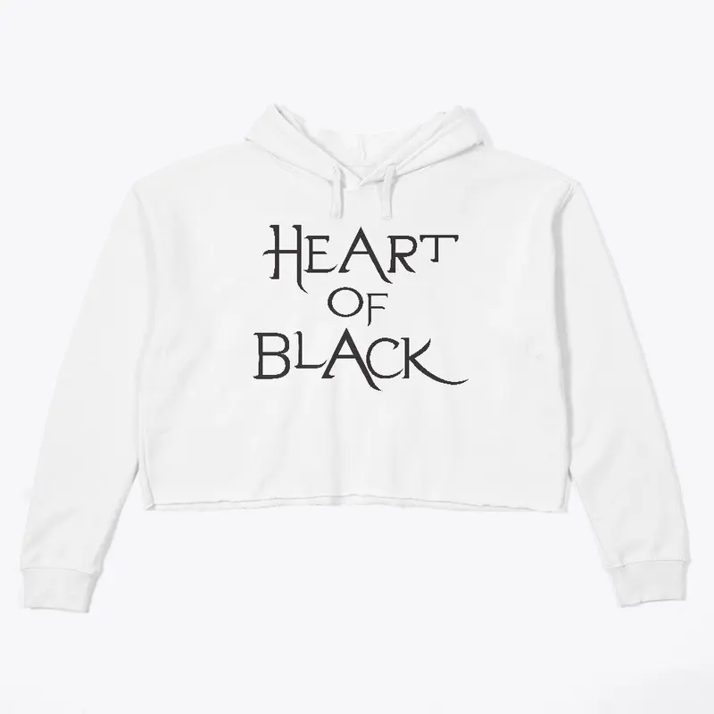 H.O.B. Black Logo Crop Hoodie